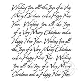 2348 I - Christmas Wording Background Rubber Stamp