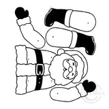 2350 G - Poseable Santa, Father Christmas Rubber Stamp