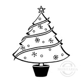 2355 G - Christmas Tree Rubber Stamp