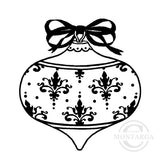 2356 D or F - Damask Christmas Ball Rubber Stamp