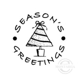 2363 C - Seasons Greetings Wording Rubber Stamp