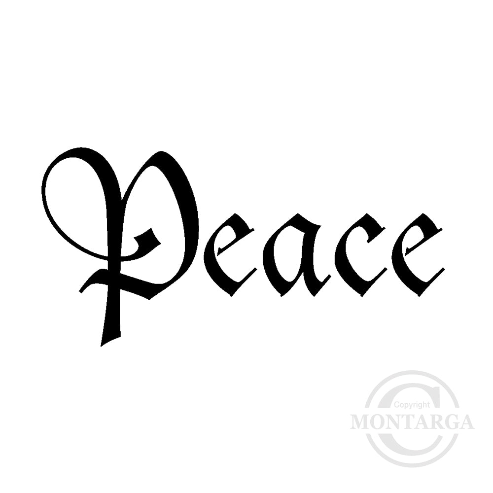 2369 B - Peace Wording Rubber Stamp