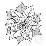 2372 G - Poinsettia Rubber Stamp