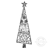 2374 FFF - Mosaic Christmas Tree Rubber Stamp