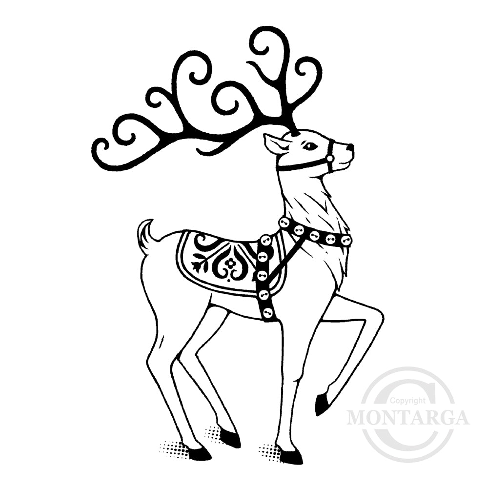 2378 GG - Reindeer Rubber Stamp