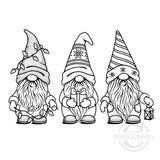 2399 GG - Christmas Gnome Trio Rubber Stamp