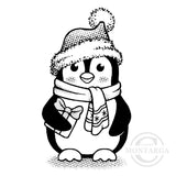 2410 G - Christmas Penguin Rubber Stamp