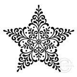 2412 G - Filigree Star Rubber Stamp