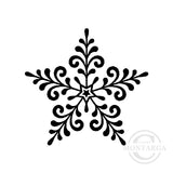 2413 C or A - Filigree Star Rubber Stamp