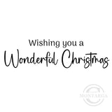 2418 BB - Wishing You a Wonderful Christmas Wording Rubber Stamp