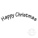 2153 BB - Curved Happy Christmas Wording Rubber Stamp