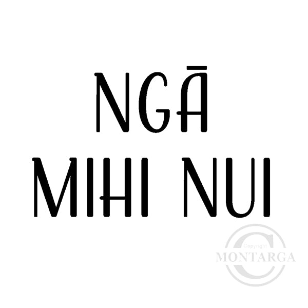 2542 C - Ngā Mihi Nui Rubber Stamp