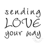 2730 D - Sending Love Wording Rubber Stamp