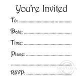 2737 G - You're Invited Wording Rubber Stamp