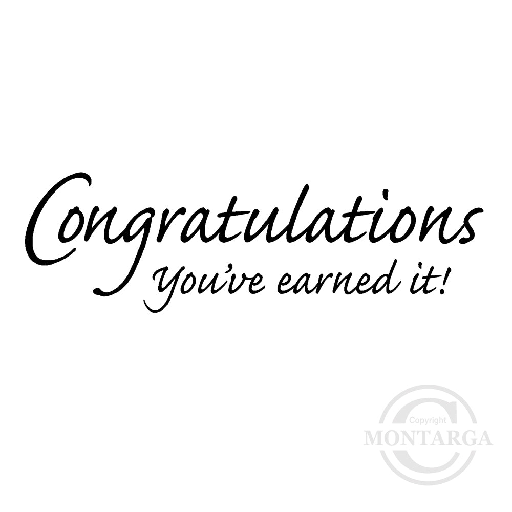 2739 B - Congratulations Wording Rubber Stamp