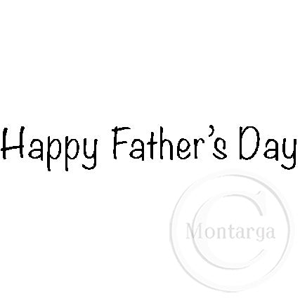 2754 B - Happy Father's Day Wording Rubber Stamp