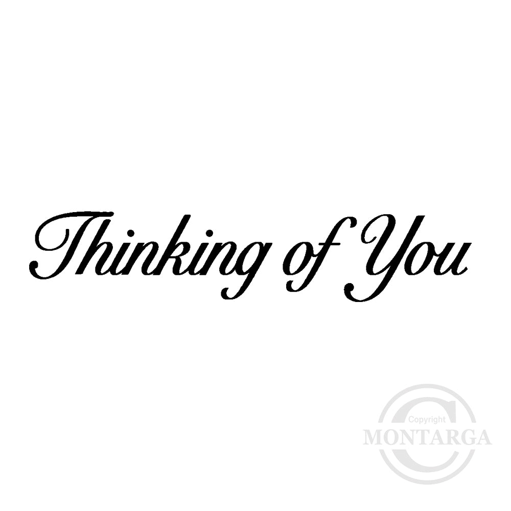 2848 B - Thinking of You Wording Rubber Stamp