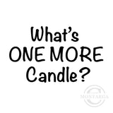 2855 D - One More Candle Wording Rubber Stamp