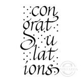 2926 Congratulations Wording Rubber Stamp