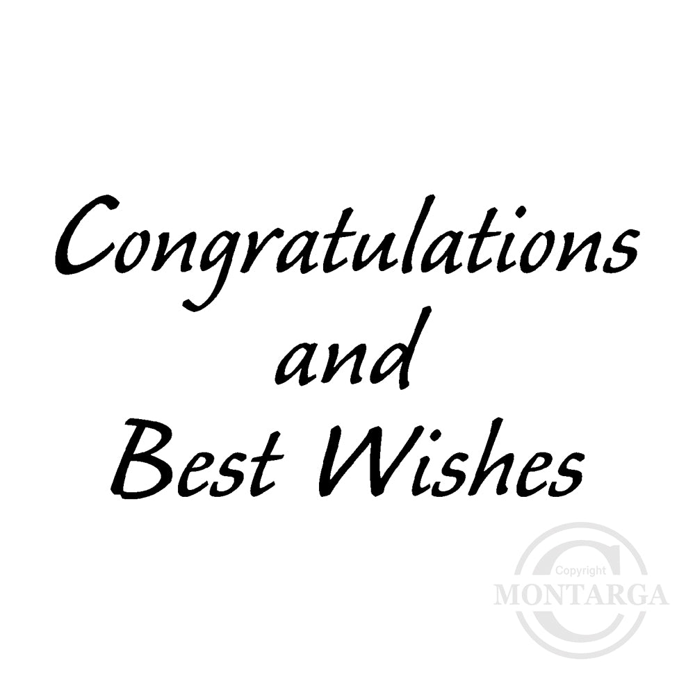 2944 E - Congratulations Wording Rubber Stamp