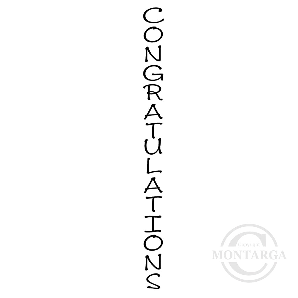 2953 BBB - Congratulations Wording Rubber Stamp