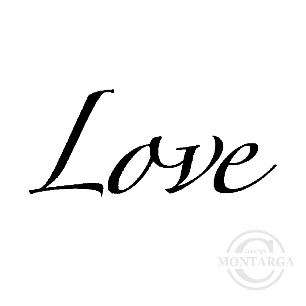 2967 B - Love Wording Rubber Stamps