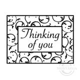 2998 D - Thinking of You Wording Rubber Stamp