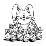 3020 G - Easter Bunny Rubber Stamp