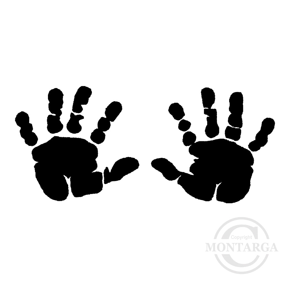 3122 B - Handprints Rubber Stamp