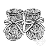 3140 F - Booties Rubber Stamp