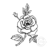 3205 E or GG - Rose Rubber Stamp