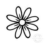 3225 A - Flower Head Rubber Stamp