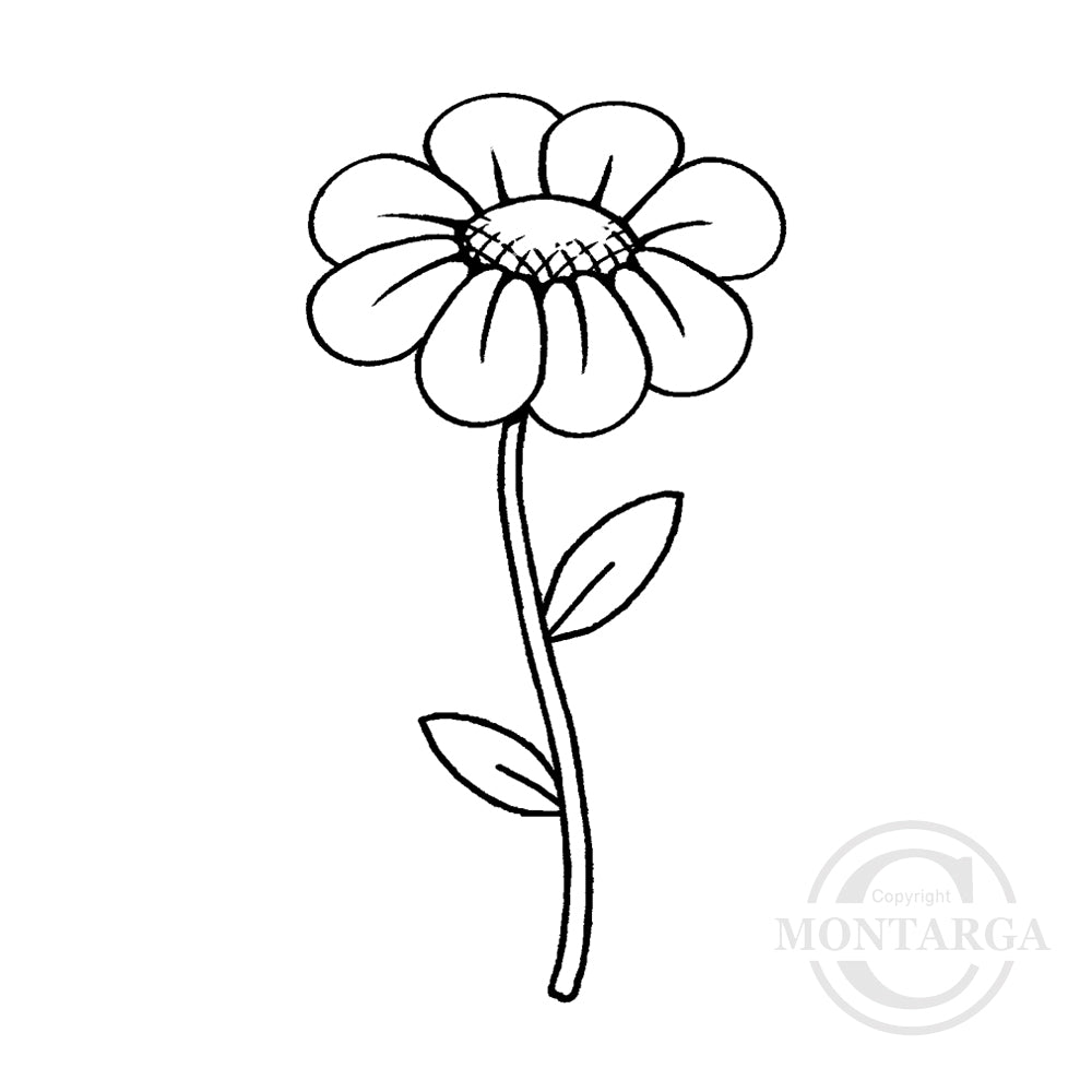 3231 E - Daisy Rubber Stamp