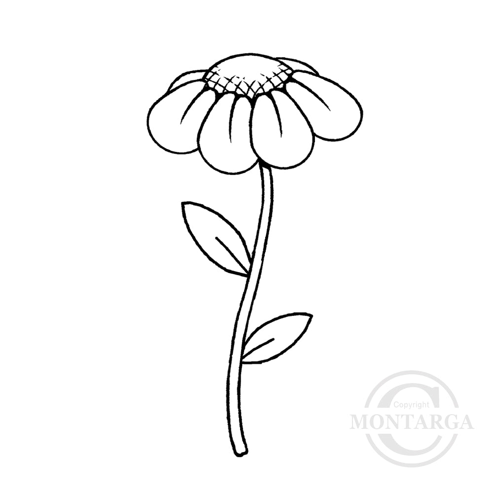 3232 E - Daisy Rubber Stamp