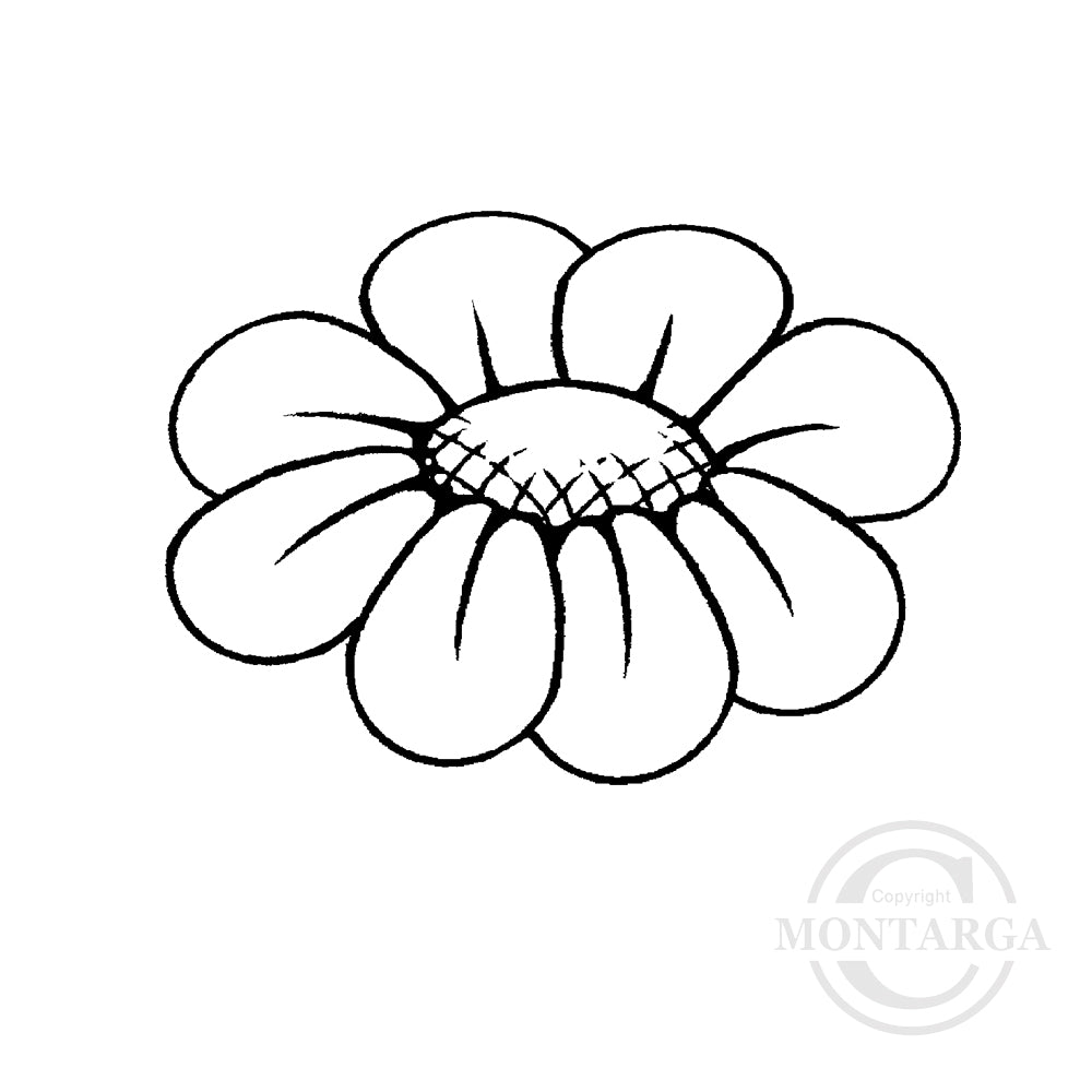 3233 Daisy Head Rubber Stamp