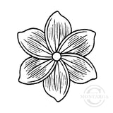 3242 C - Flower Head Rubber Stamp