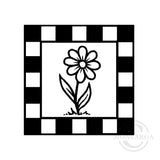 3249 C - Daisy In Frame Rubber Stamp