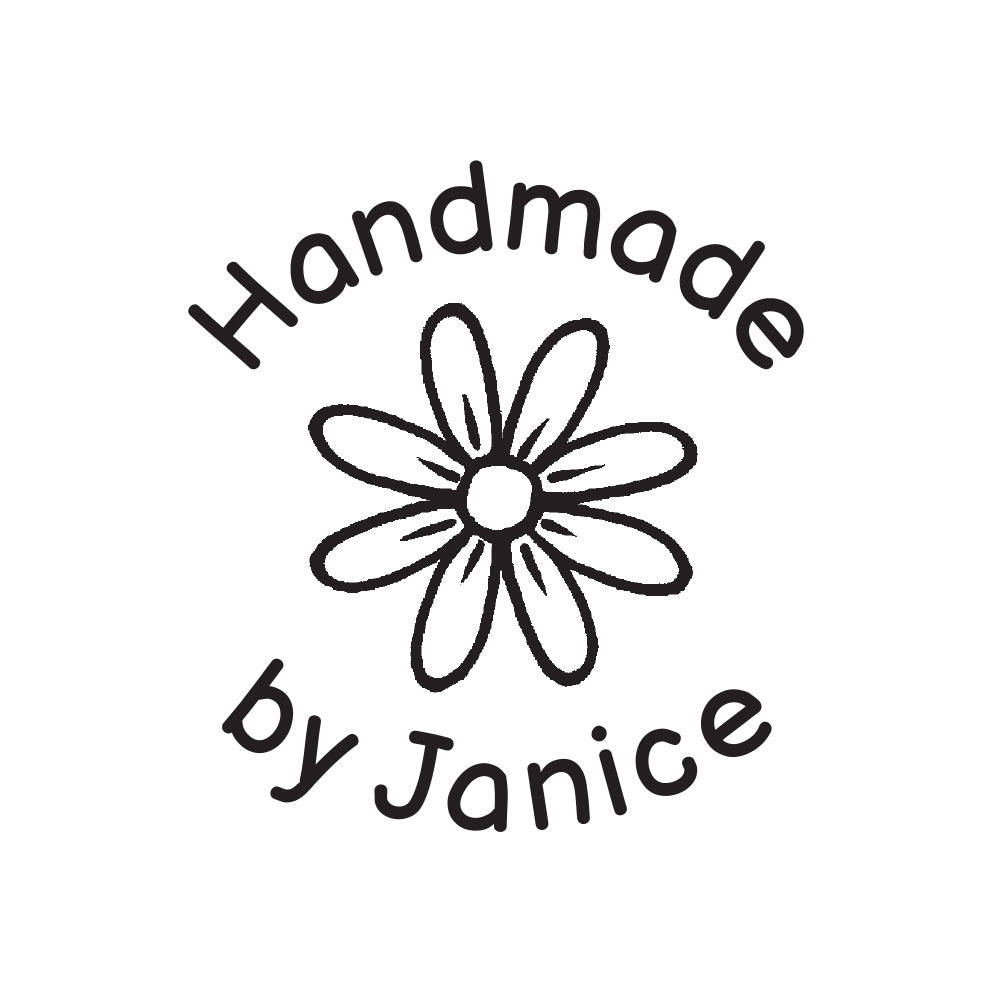 3225 A Flower Head - Personalised Rubber Stamp