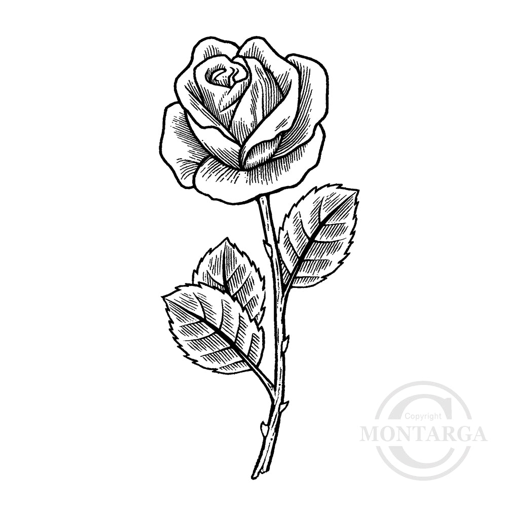 3270 FF - Rose Rubber Stamp