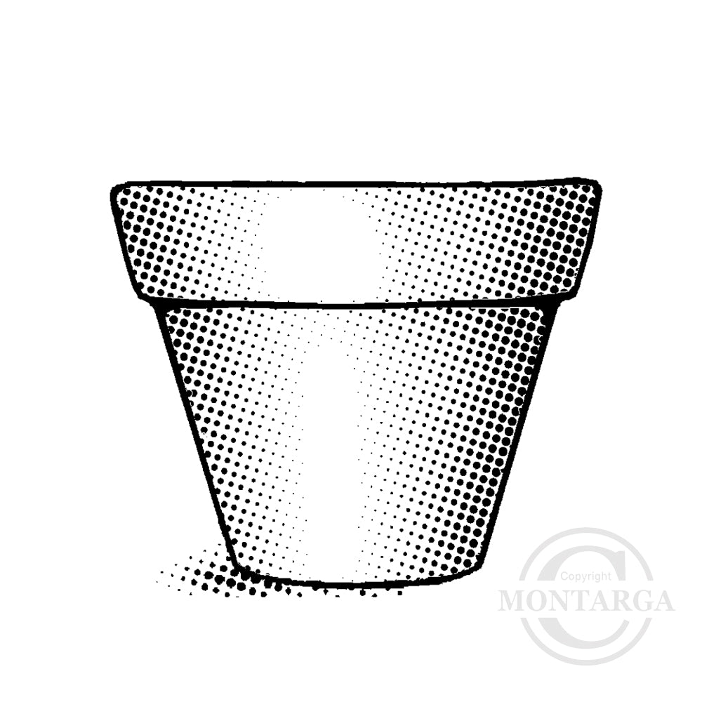 3286 C - Flower Pot Rubber Stamp