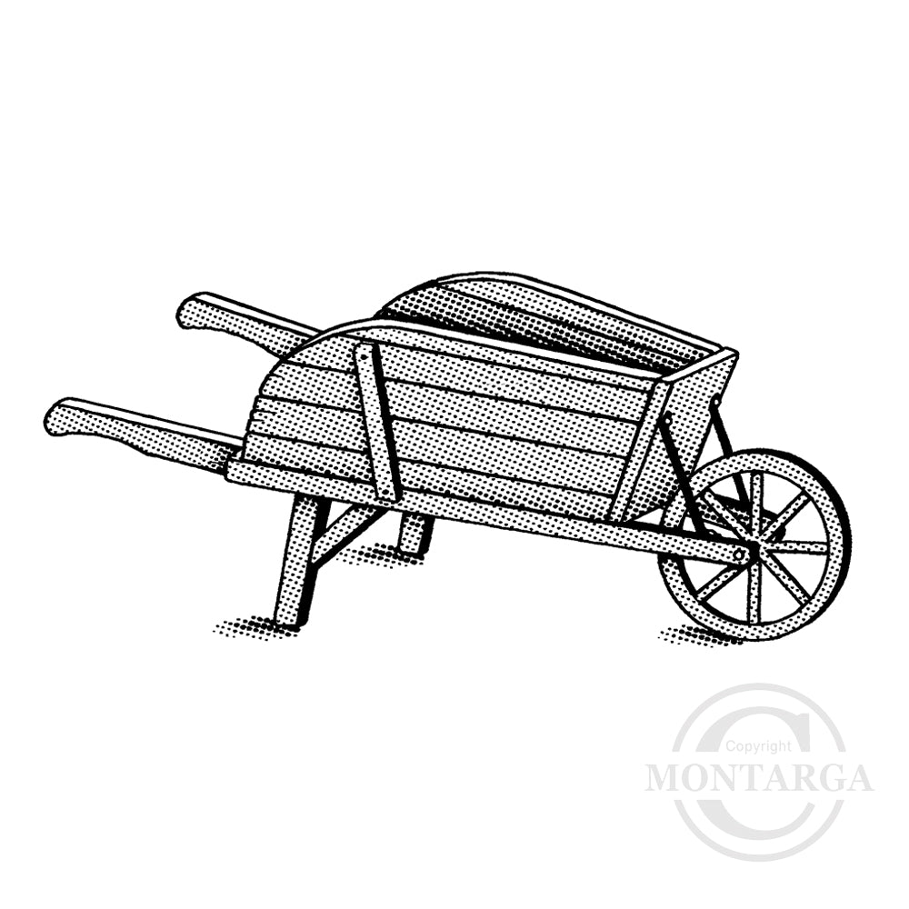 3288 FF - Wheelbarrow Rubber Stamp