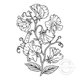 3293 GG - Sweet Peas Rubber Stamp