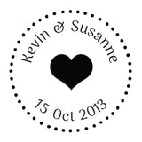 3434 C or F  - Personalised Wedding Rubber Stamps
