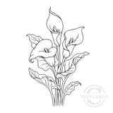 3458 GG - Lilies Rubber Stamp