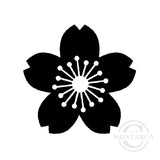 3768 A or C - Cherry Blossom Flower Head Rubber Stamp