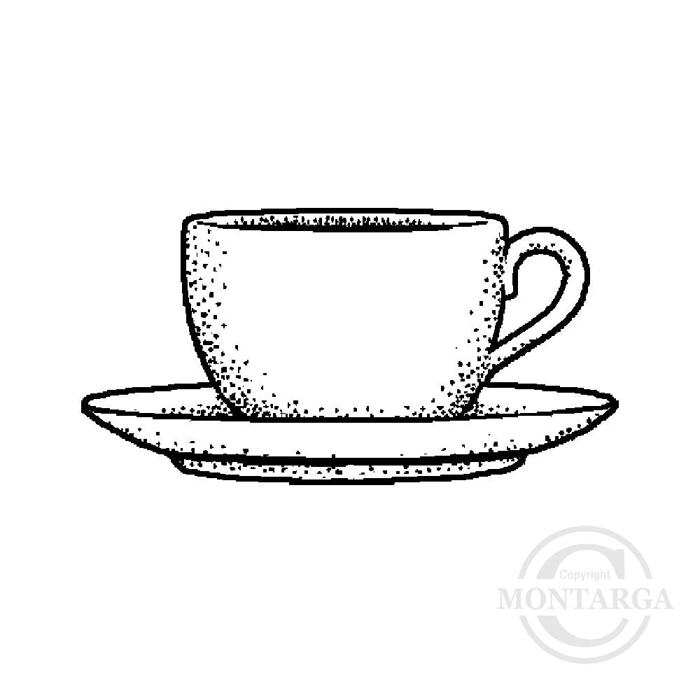 3805 B - Coffee Cup Rubber Stamp