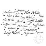 3823 GG - Coffee Background Rubber Stamp