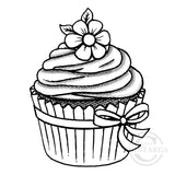 3836 F - Cupcake Rubber Stamp