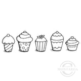 3837 FFF - Cupcakes Rubber Stamp