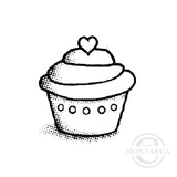 3839 A - Cupcake Rubber Stamp